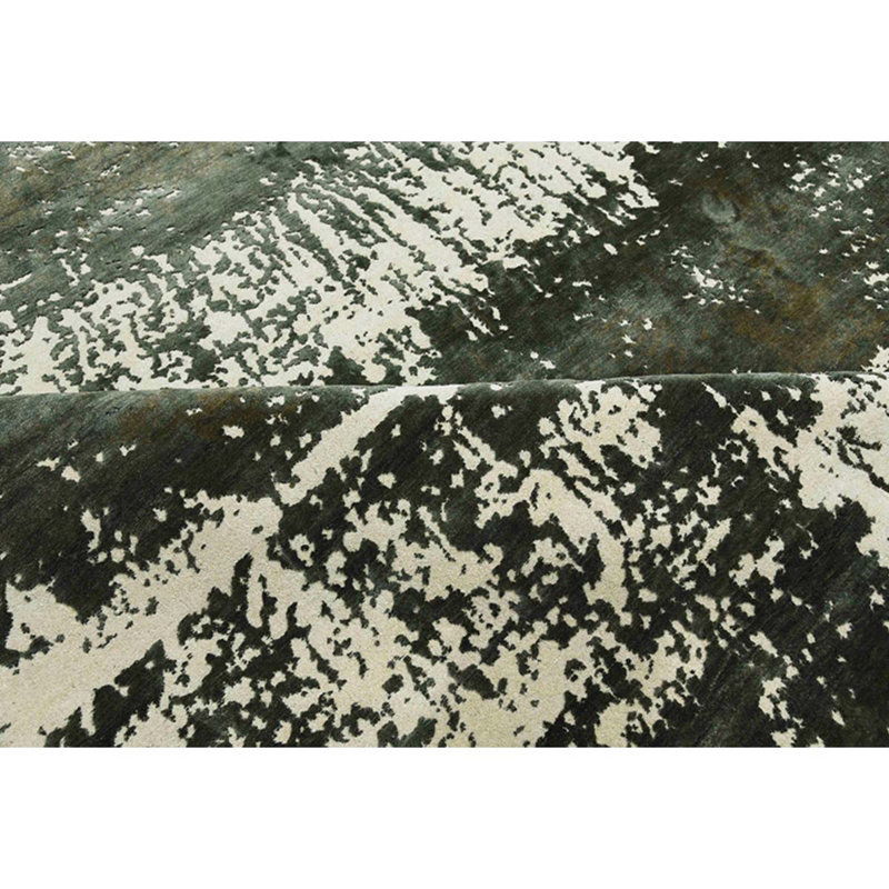 Hand Woven Silk and Wool Area Rug, Rectangle 8' x 10'