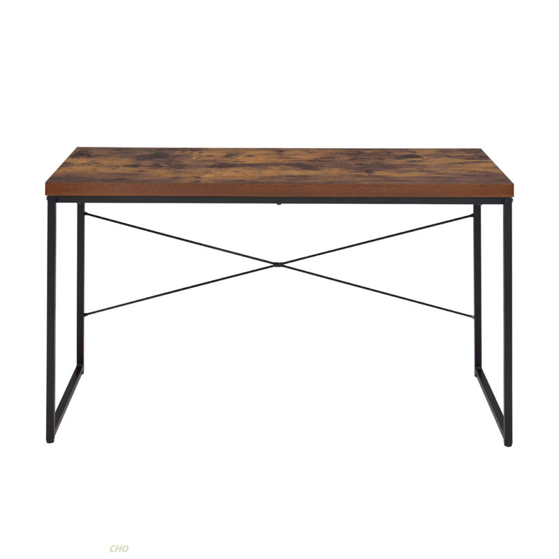 Bureau d'écriture rectangulaire avec pieds en métal