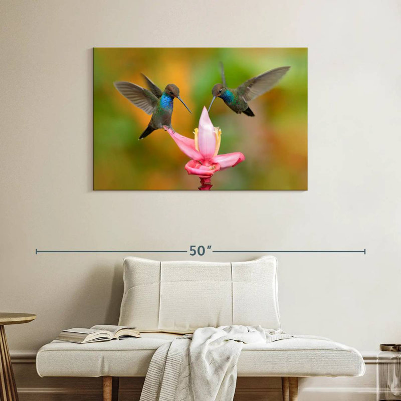 Brampt White Tailed Hummingbirds, 26" H x 39" W