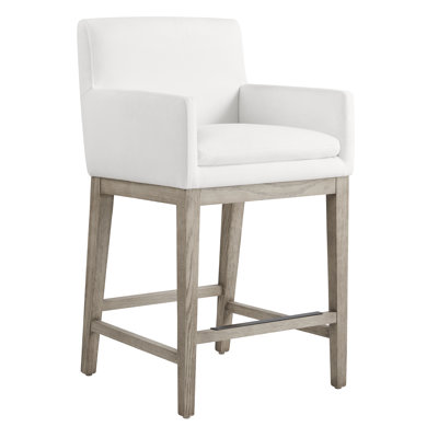 Tabouret de comptoir avec accoudoirs Bethea