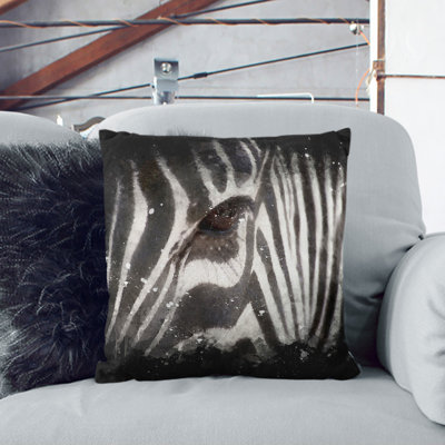 Zebra Vol.4 Paint Splash Square Throw Cushion