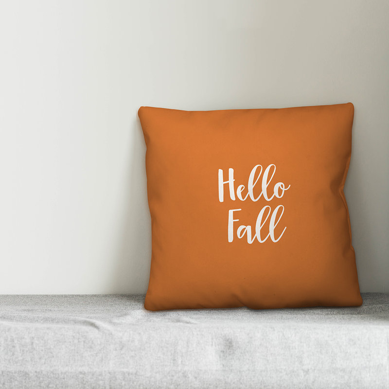  Coussin Hello, Orange, Housse de coussin