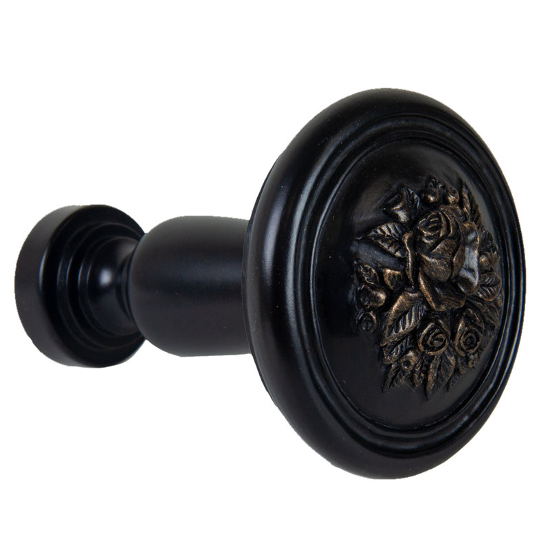 Hinojos Resin 3.5'' Curtain Holdback, Black