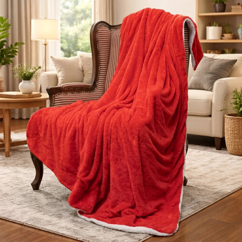 Jeté MPSBL50x60, Rouge, L 70 po x L 60 po
