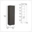 Armoire de nettoyage avec cinq tablettes et porte-balais, noir / blanc-1662284407
