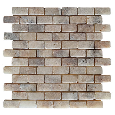 Carrelage mosaïque en marbre CNK Mix Quartz Subway 1x2