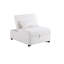 Fauteuil convertible blanc avec coussin et revêtement en tissu une pièce