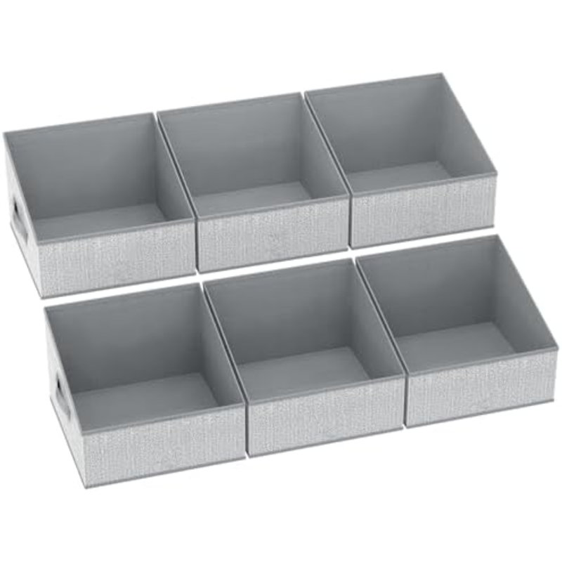 Closet Storage Bins - Fabric Storage Baskets For Shelves, Collapsible Closet Organizers And Storage With Handles, Trapezoid Shelf Organization Storage Cubes For Purse, Toys, Books, Towel, Socks