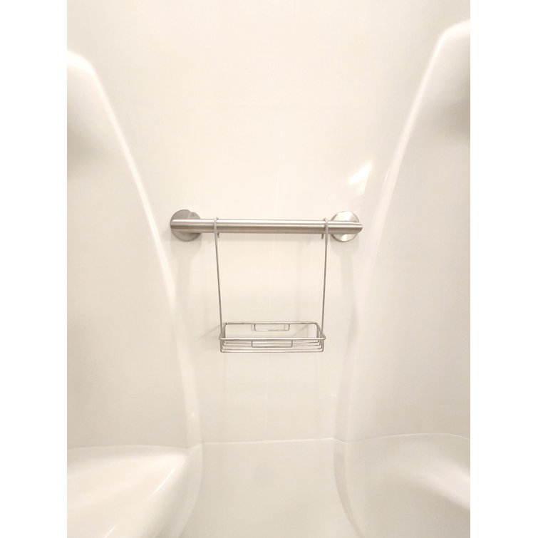 Large Satin Stainless Universal Wire Accessory Tray for 1.25 Diameter Grab Bar Rebrilliant Finish: Satin Stainless