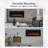 Chamberlayne Wall Mounted Electric Fireplace, Inserts Recessed, Wall Mounted Fireplace LED Fireplace-13055366