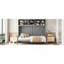 Grand lit escamotable mural avec armoires supérieures, gris-51330576-51330590