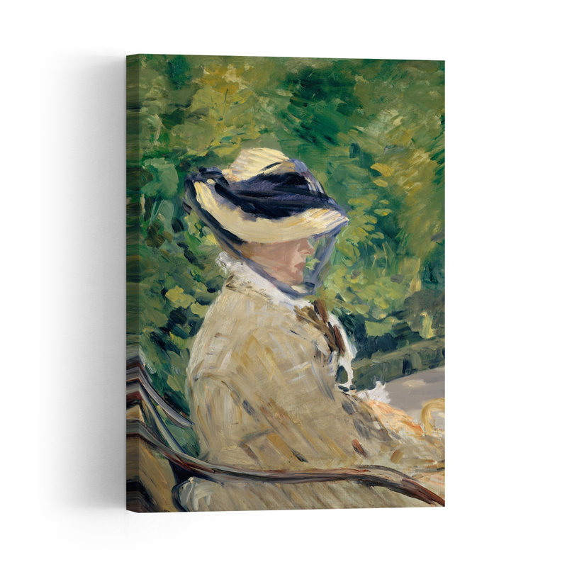 Madame Manet à Bellevue, 1880 - Portrait impressionniste abstrait contemporain - Estampe murale, H 60 po x l 40 po