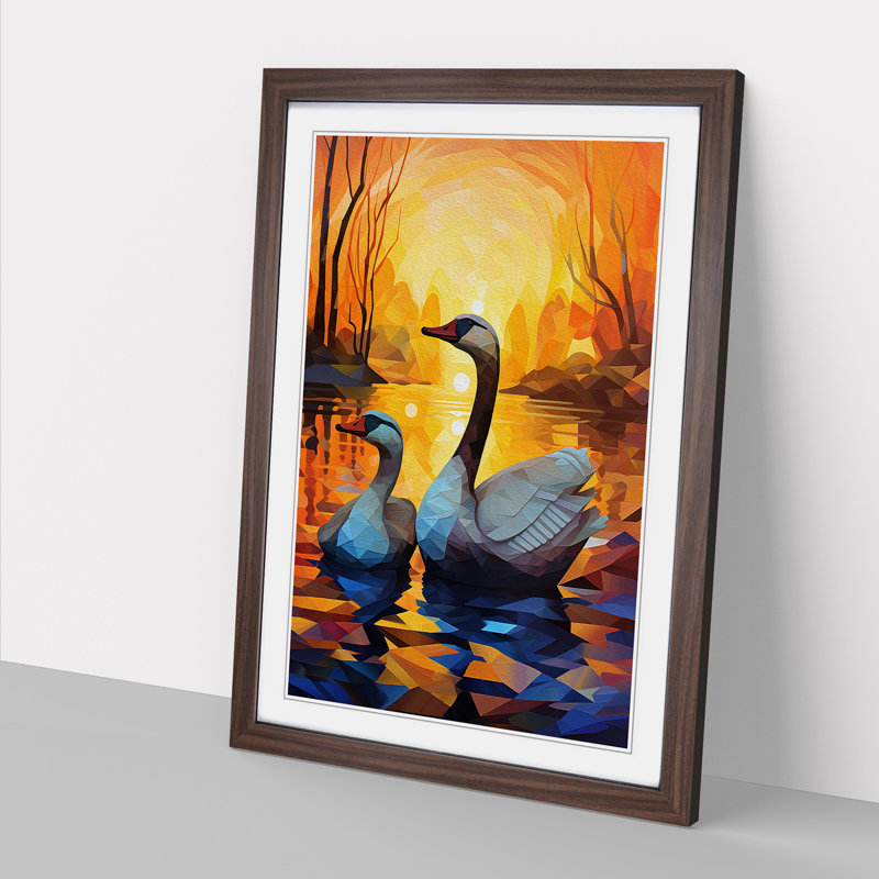 Goose Orphism Art - Framed Print