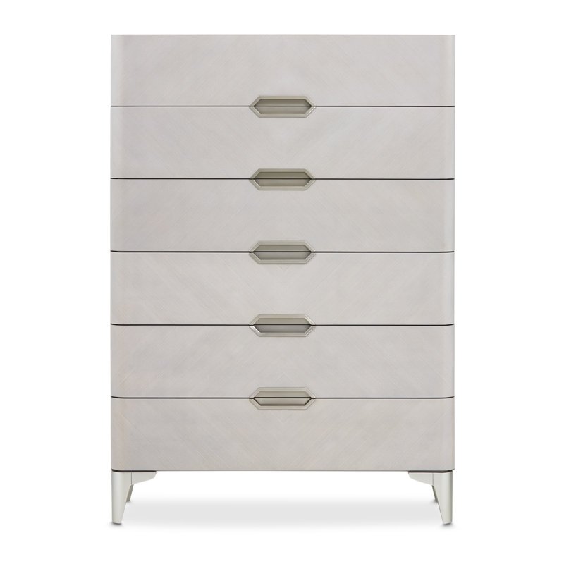 Commode 6 tiroirs Penthouse - Gris cendré