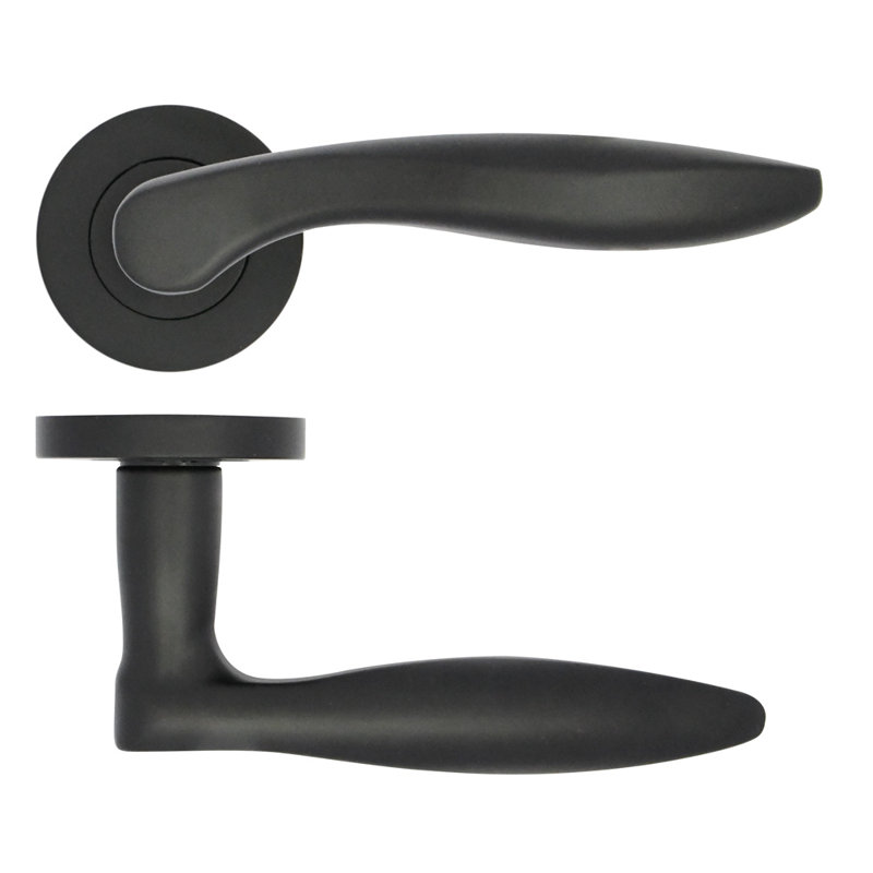 Single Dummy Door Handle, Matte Black