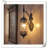 Crosse Amber Glass Mini Retro Antique Gothic Wall Lamp