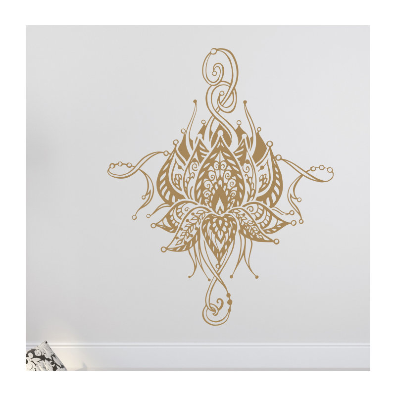 Décalcomanie murale fleur lotus Buller, Brun pâle