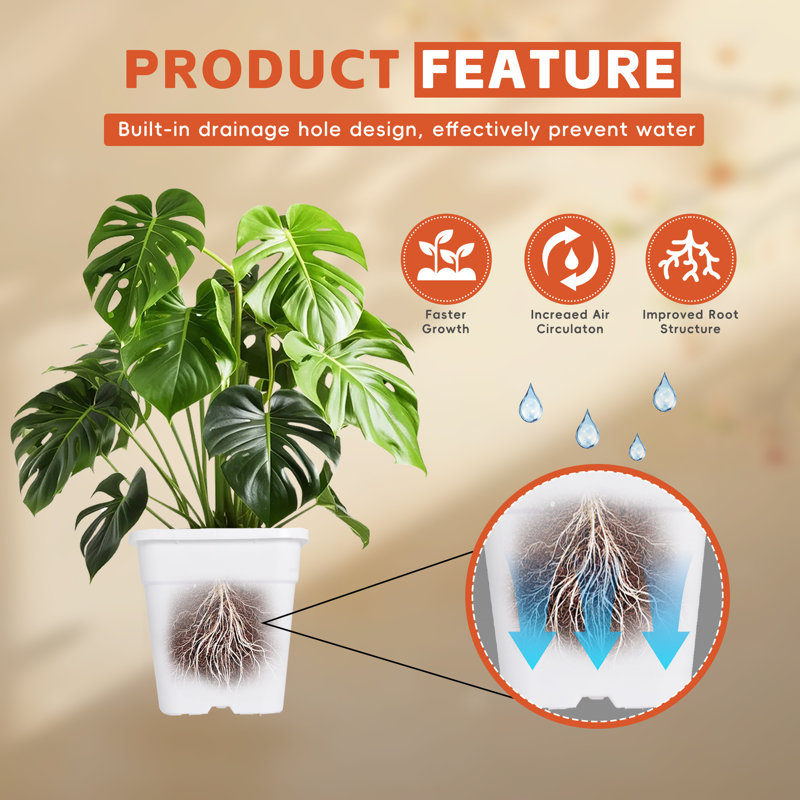 10pcs 3-Gallon Square Plastic Flower Pots Suitable For Indoor And Outdoor Flower Planting, Reusable, Essential Tool For Gardening Enthusiasts