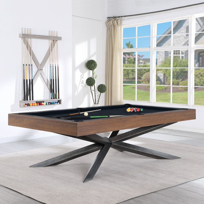 Stella 8'' Slate Pool Table With Professional Installation Included, Black, No