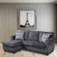 Canapé et chaise longue réversible de 86 po Alinda-526581537