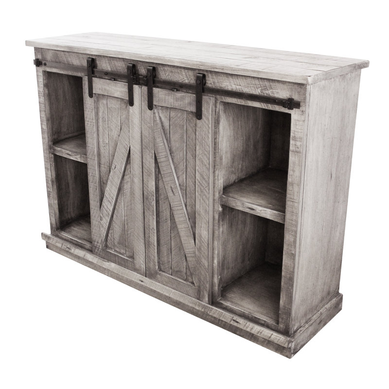 Kassandra Unfinished TV Stand for TVs up to 60", Rustic Dela Verria