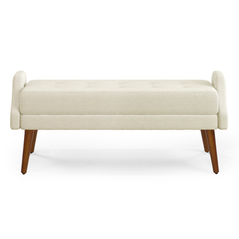 Banc de salon moderne avec coussin moelleux, Beige