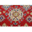 Tapis oriental géométrique rouge Kazak noué à la main 3 x 5