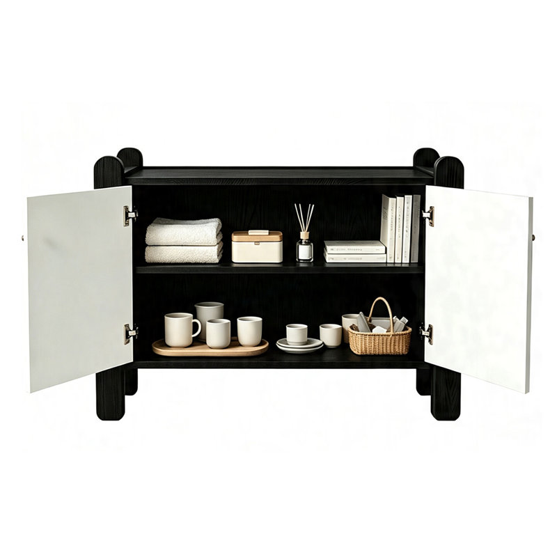 Armoire de rangement en bois massif, H 29,52 cm x l 39,37 cm x P 16,92 cm