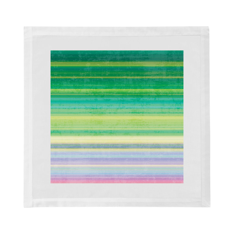 Gradient Cotton Sateen Dinner Napkins, Greens