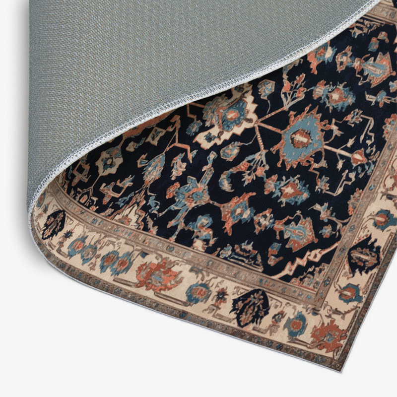 Tapis d'intérieur et d'extérieur gris Persian, Rectangle 4pi x 6 pi