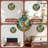 Candy Deer Clock Forest Scene
