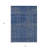 3' X 5' Navy Blue Gray And Brown Striped Washable Indoor Outdoor Area Rug
