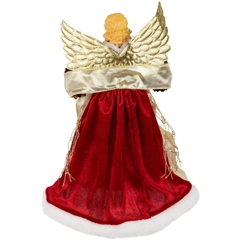 12 " Abstract Fabric Angel Tree Topper
