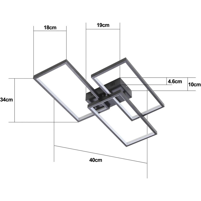 Bergevin LED Semi Flush Mount, Black