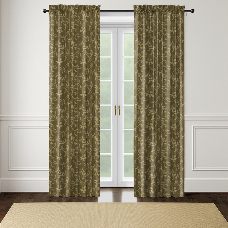 Paire de draperies Breccan Antique (l 50 po x L 108 po), Doré, L 50 po x L 108 po