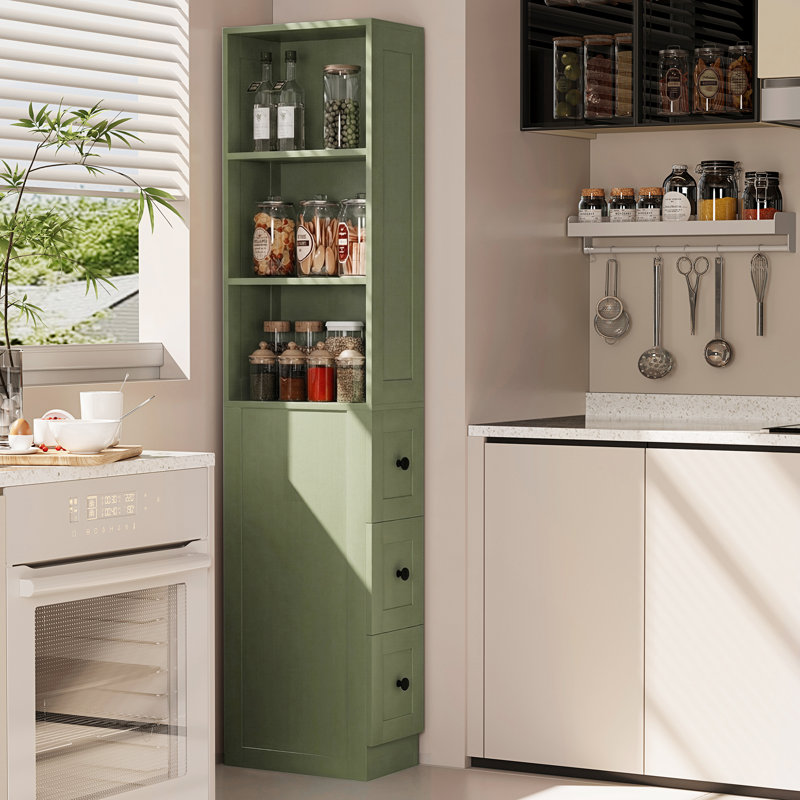 3-Shelf Tall Thin Bathroom Storage Cabinet