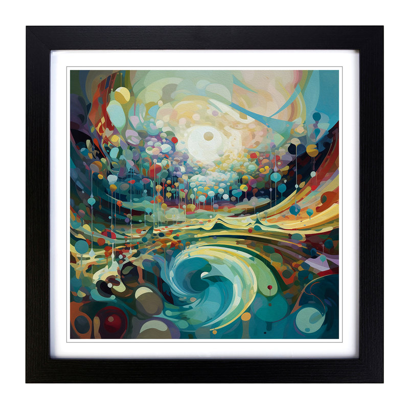 Stream Precisionism - Framed Print, Black