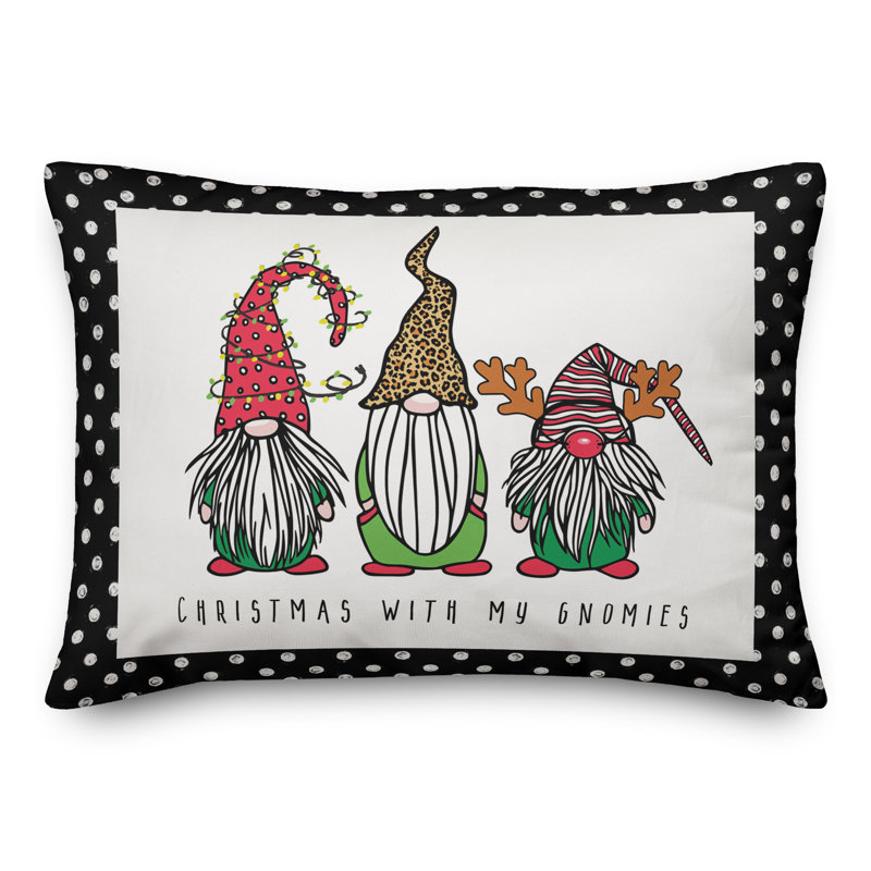  Housse de coussin rectangulaire et insert Christmas Is Coming Gnomes