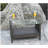 Outdoor patio Furniture  Coffee Table with clear tempered glass