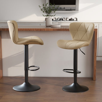 Tabourets de bar pivotants à hauteur réglable avec structure en métal 