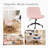 Avicia 26" Wide Seat Criss Cross Legged Office Chair, Armless Office Desk Chair With Wheels-55893969