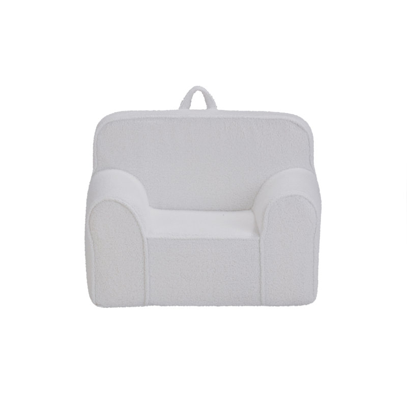 Kuddlez Kids Foam Chair Grande Size Soft White, White