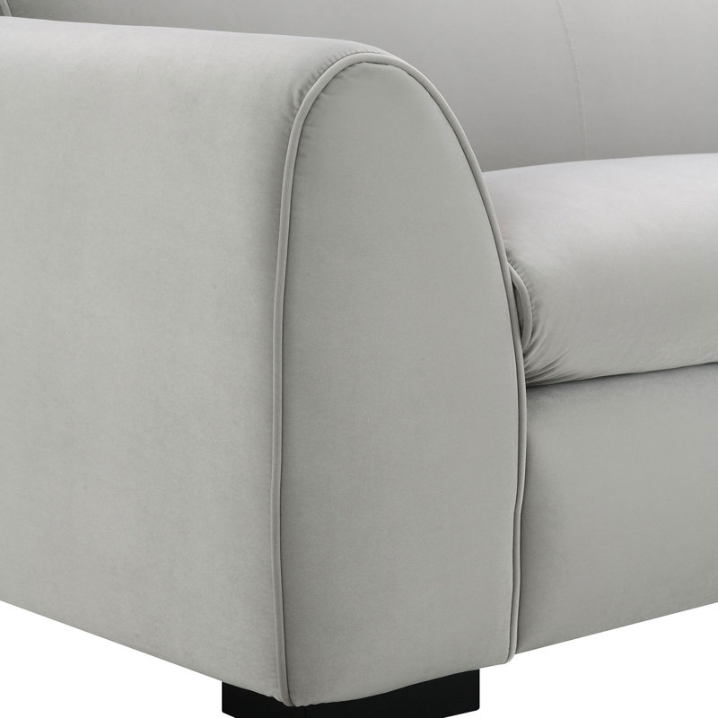 Chaise d'appoint rembourrée Churchton, Gris clair