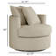 Fauteuil d'appoint pivotant rembourré Malwae-957727019