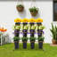 Présentoir à fleurs en métal avec roulettes