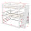 Lit superposé triple double avec escalier de rangement-397741728