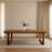 Classic rectangular brown solid wood dining table