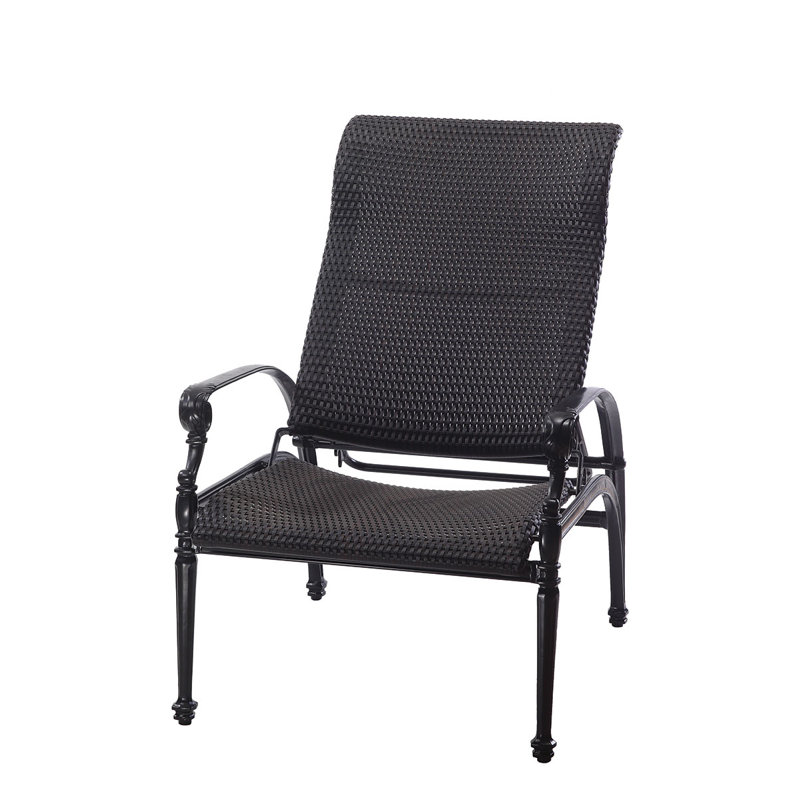 Grand Terrace Woven Reclining Chair, Mahogany, Vintage
