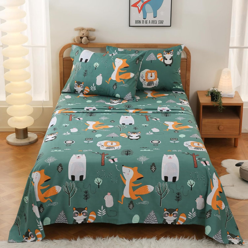 Ensemble de draps 4 pièces Green Forest