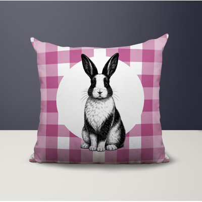 Rabbit Indoor/Outdoor Reversible Pillow